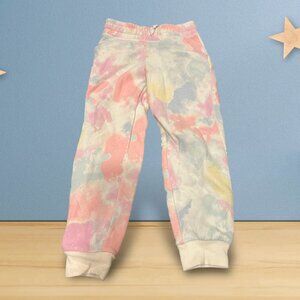 Jumping Beans Girls Sweatpants Size 6 Tie-Dye Fuzzy Inside Pink/Blue/Purple/Yel